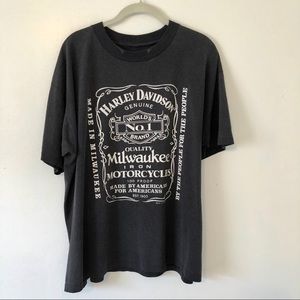 Vintage Harley Davidson Jack Daniels T Shirt- Rare